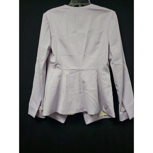 Nells Nelson Collarless Jacket Blazer Purple Lavender Wool/ Silk Size 40/ 4 NWT - Picture 2 of 10